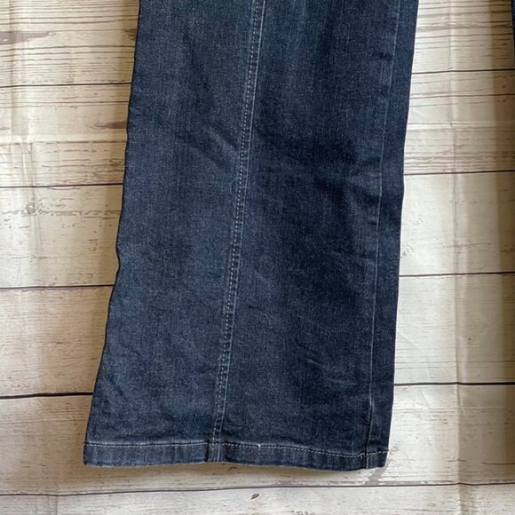 Lane Bryant Dark Wash Double Button Center Seam Jeans, Size 16 - Picture 6 of 8